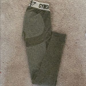 Gymshark Khaki Flex Leggings Size: XS